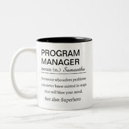 Custom Program Manager Definition Två-Tonad Mugg