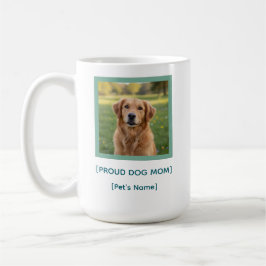 Custom Proud Dog Mom | Pet Photo & Name Keepsake Kaffemugg