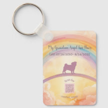 Custom Pug Pet Loss Keychain – Personalized Music