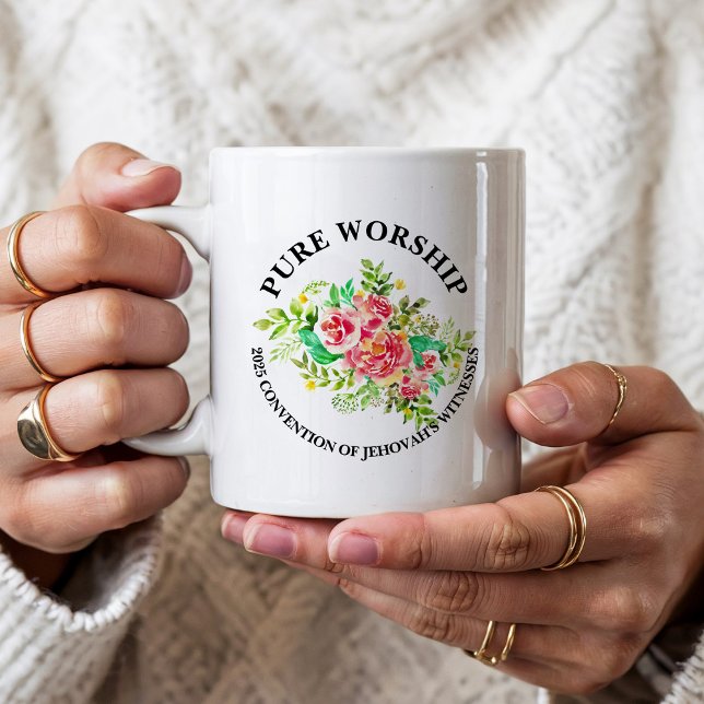 Custom Pure Worship 2025 Convention JW Gifts Kaffemugg (Skapare uppladdad)