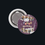 Custom Purple Teen Girl Birthday Photo Collage  Magnet<br><div class="desc">Turn special memories into a lasting keepsake with this custom purple scrapbook-style birthday photo collage magnet. Designed with a fun torn-paper scrapbook aesthetic, playful stars, layered textures, and colorful cut-out lettering spelling “Happy Birthday, ” this magnet transforms favorite moments into a meaningful decoration. The design allows you to upload 8...</div>