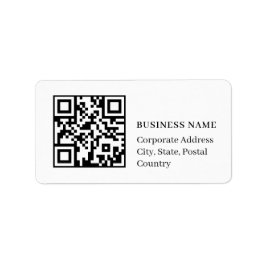 Custom QR Code Minimal White Business Branding Adressetikett