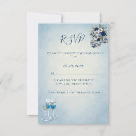 Custom QR Code Wedding RSVP Card OSA Kort