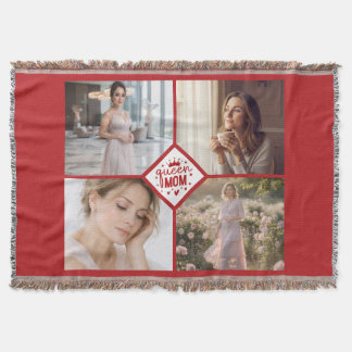 Custom Queen Mom Photo Collage Keepsake Filt