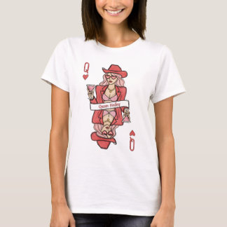 Custom Queen of Hearts Doodle Art T Shirt