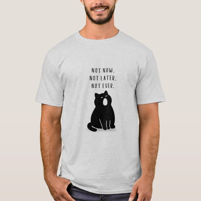 Custom Quote Minimalist Cat Introvert Men’s T Shirt (Framsida)