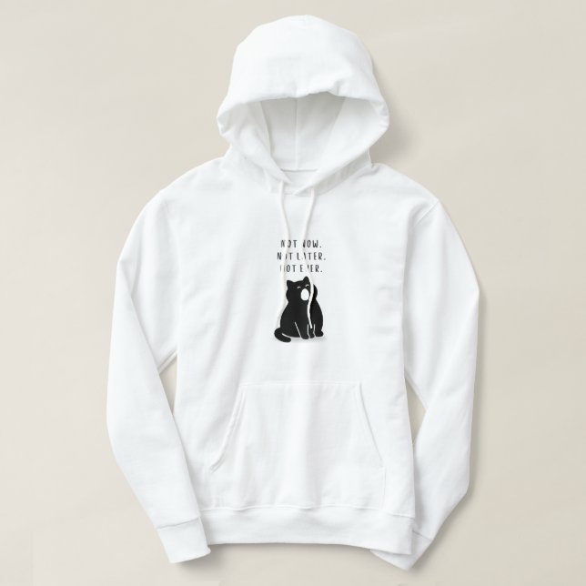 Custom Quote Not Ever Funny Cat Men's Hoodie (Design framsida)