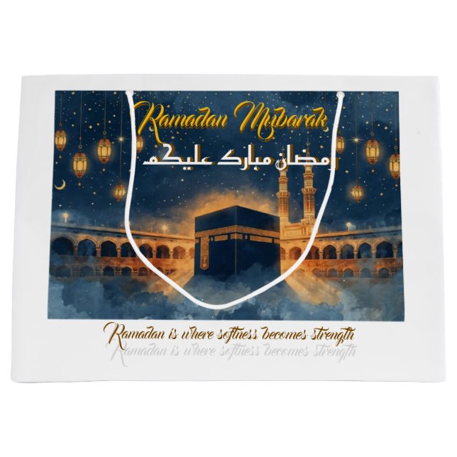 Custom Ramadan Mubarak Card – Personalized Arabic  (Framsidan)