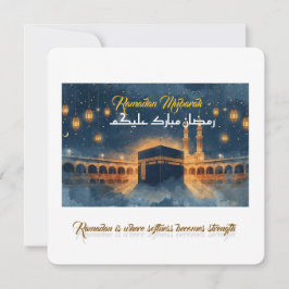 Custom Ramadan Mubarak Card – Personalized Arabic  Inbjudningar