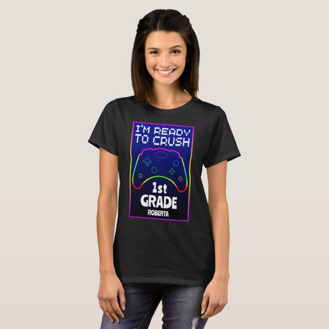 Custom Ready To Crush Back To School  T Shirt (Hel framsida)