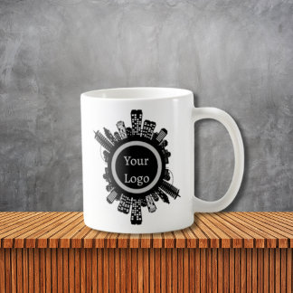 Custom Real Estate Agent Mug - Building Skyline Kaffemugg