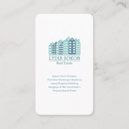 Custom Real Estate Business Card with QR Code Visitkort