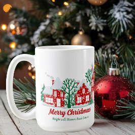 Custom Real Estate Company Merry Christmas Kaffemugg