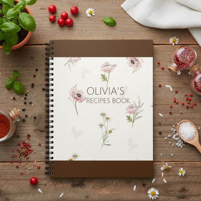 Custom recipe book, Personalized Recipe journal Anteckningsbok (Skapare uppladdad)