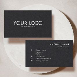 Custom Rectangular Logo Business card template Visitkort