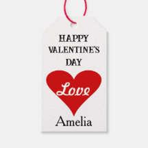 Custom Red Heart Valentine's Day Name & Text
