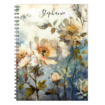 Custom Reflective Dark Floral Ethereal Journal