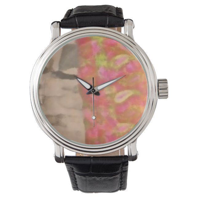 Custom reloj pink armbandsur (Framsida)