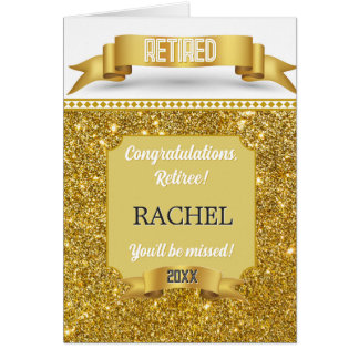 Custom Retiree's Congrats Card Hälsningskort