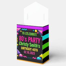 Custom Retro Neon 80’s Birthday Party Presentaskar