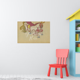 CUSTOM Retro Pop Puppet Horse Art Print  Poster