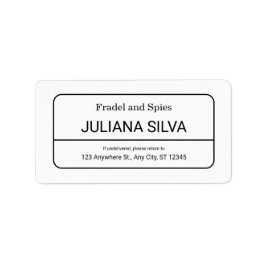 Custom Return Address Label Adressetikett