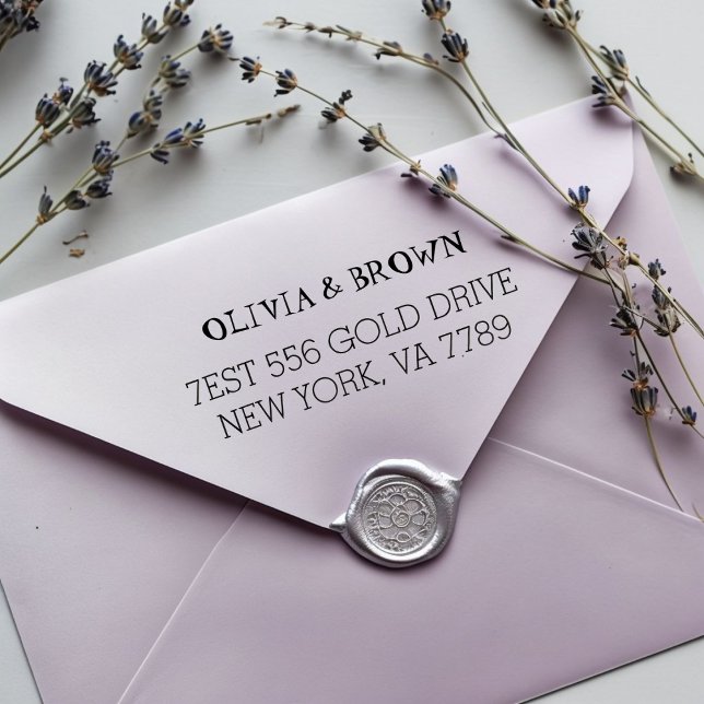 Custom Return Address Rubber Stamp | Personalized  Självfärgande Stämpel (Skapare uppladdad)