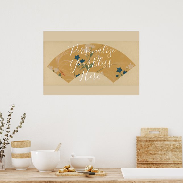 CUSTOM Rinpa School Autumn Fan Pattern Art  Poster (Kök)
