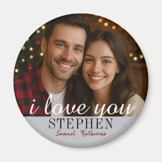 Custom Romantic Couple Photo Valentine's Day Magnet