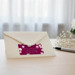 Custom Romantic Pink Petals Address Label Adressetikett