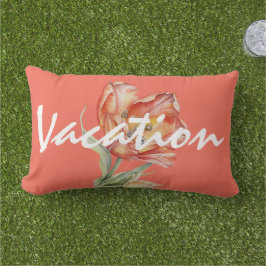 Custom romantic relaxing background in pink floral lumbarkudde