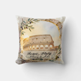 Custom Rome Honeymoon or Vacation Keepsake Kudde