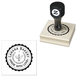 Custom Round Bakery Logo Stamp Stämpel