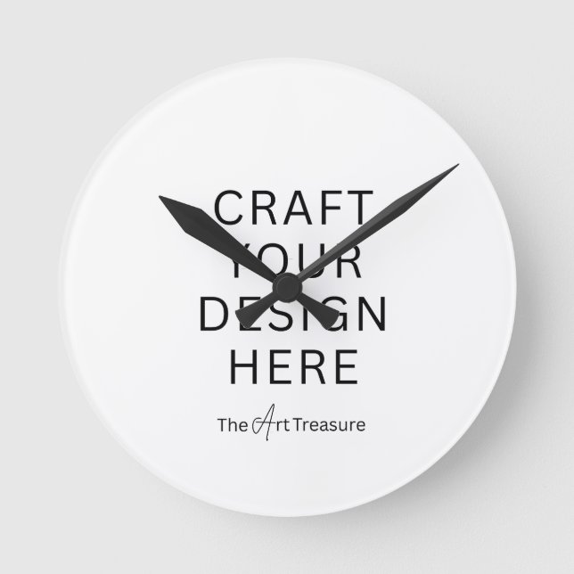 Custom Round Clock – Add Your Design, Photo, Logo Rund Klocka (Framsida)