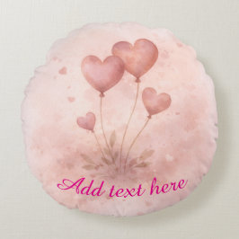 Custom Round Heart Balloon Pillow Rund Kudde