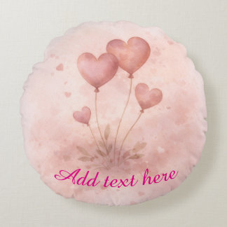 Custom Round Heart Balloon Pillow Rund Kudde
