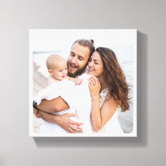 Custom Rounded Corner Photo Family Canvastryck (Framsida)