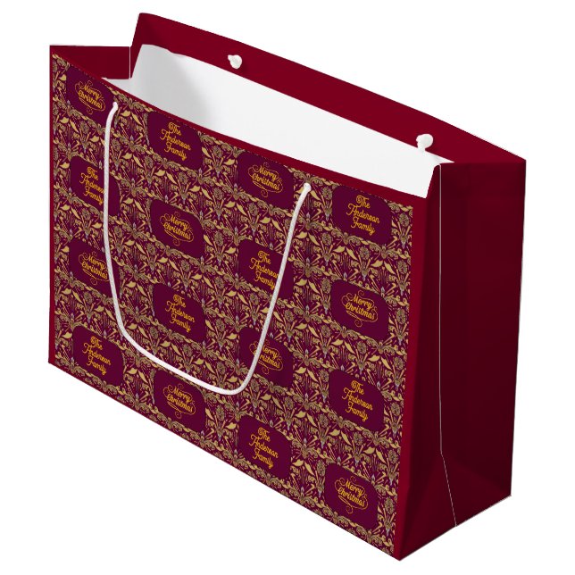 Custom Royal Burgundy & Gold Ornate Luxury  (Framsidan Vinklad)