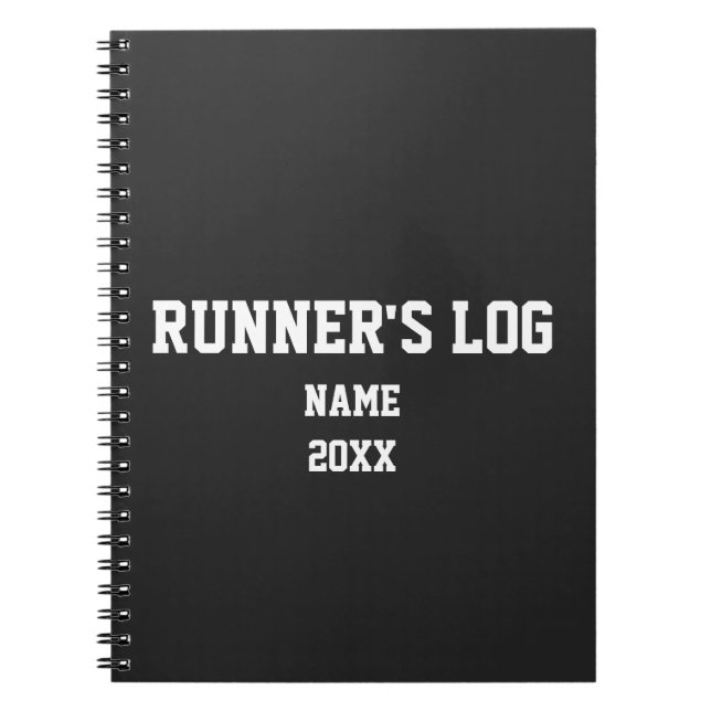 Custom Runner's Log Running Athlete Marathon Sport Anteckningsbok (Framsidan)