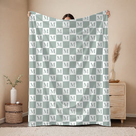 Custom Sage Baby Blanket Gift for Her, Girl or Boy Fleecefilt