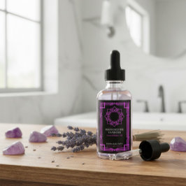 Custom Sahasrara Crown Chakra Essential Oil Label Vinetikett