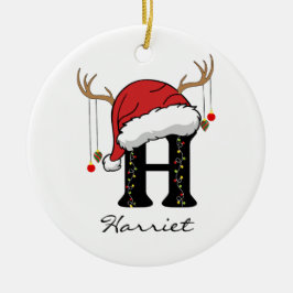 Custom Santa Alphabet Ornament Gift for Coworkers