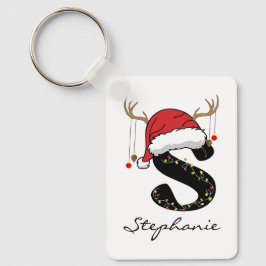 Custom Santa Claus Christmas Keychain for Women Nyckelring