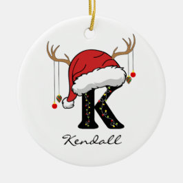 Custom Santa Monogram Bulk Ornament for Employees