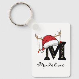 Custom Santa Monogram Keychain for Teachers Nyckelring