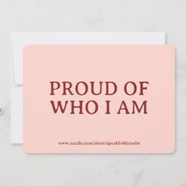Custom Self-Esteem & Confidence Gift Card for Her Julkort