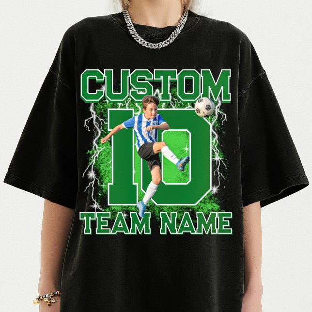 Custom senior soccer player, team name & number  t shirt (Skapare uppladdad)