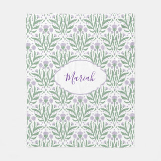 Custom sherpa baby blanket with personalized name. fleecefilt