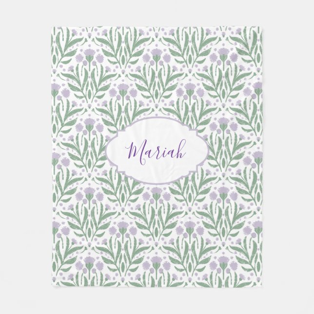 Custom sherpa baby blanket with personalized name. fleecefilt (Framsidan)