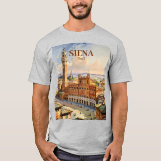 Custom Siena Italy Travel Vintage Piazza del Campo T Shirt